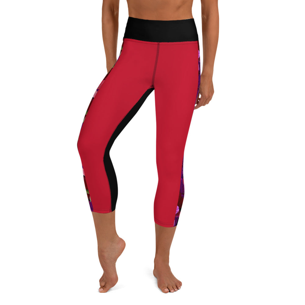 Yoga Capri Leggings with pocket - Floral – V4VICTOR